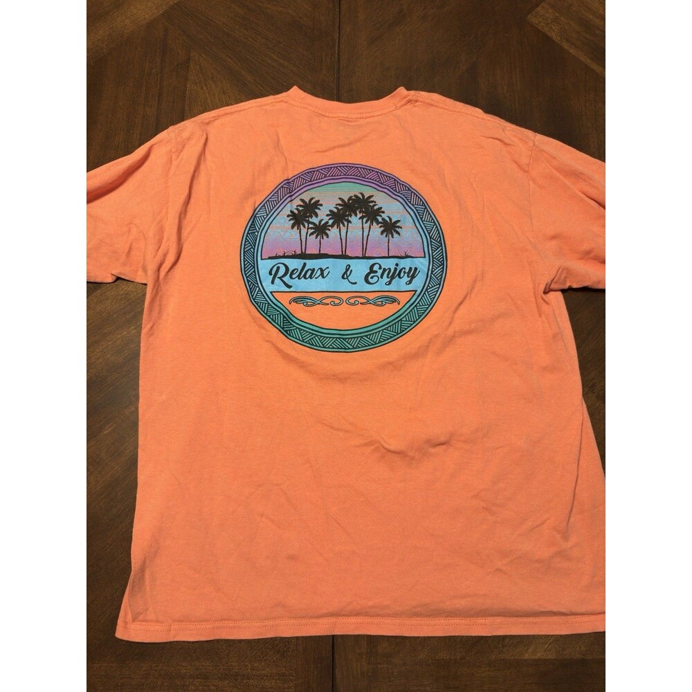 Tulum Tshirt Relax and Enjoy Size XL Yachtclub Orange